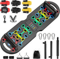 Portable Home Gym Workout Equipment Push Up Board & Bands - Compact