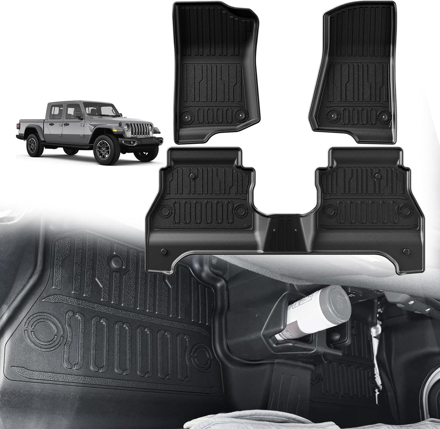 TripleAliners Floor Mats for 2020-2025 Jeep Gladiator JT