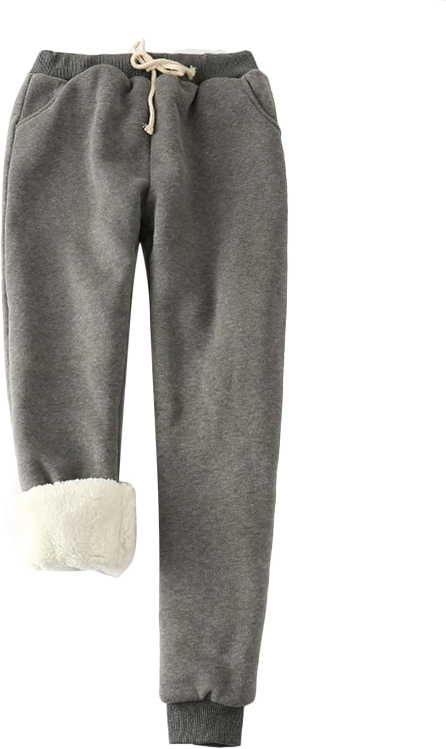 Yeokou Womens Sherpa Lined Sweatpants for Ultimate Comfort