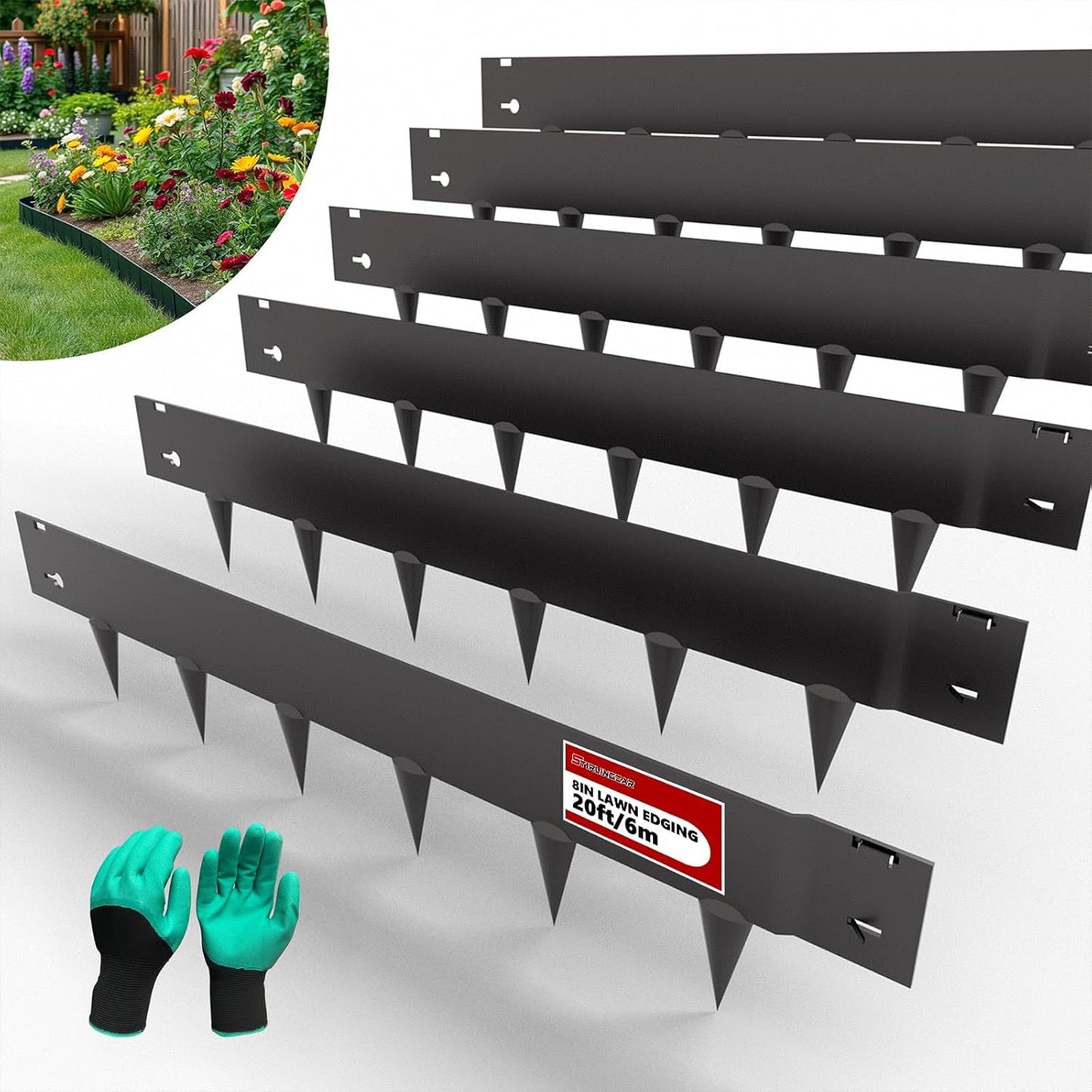 20ft Galvanized Steel Landscape Edging for Garden Design