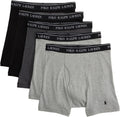 Polo Ralph Lauren Men's Classic Fit Cotton Boxer Briefs 5 Pack Easy