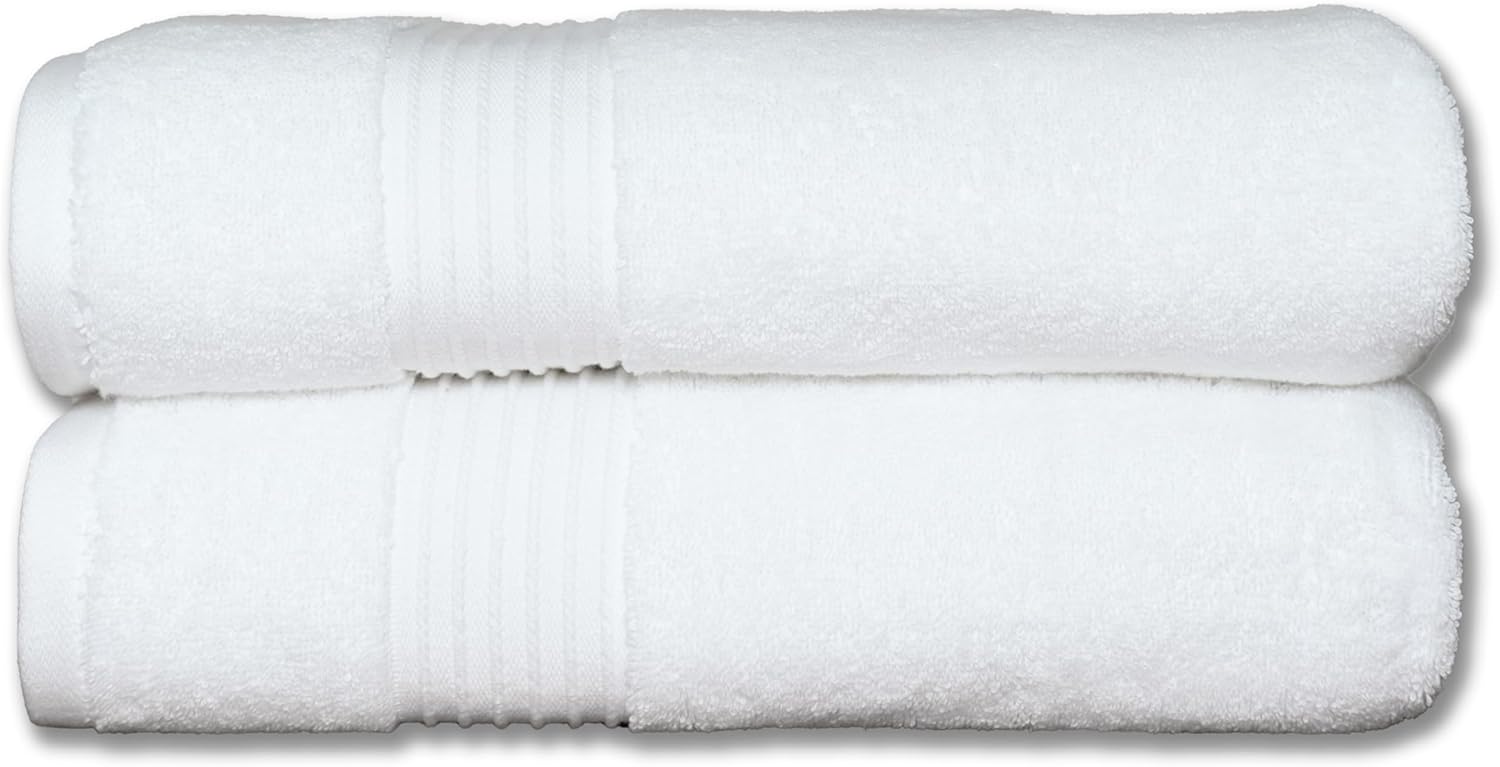 Turkish Super-Plush Bath Towels Set 2-Piece for Luxury Comfort