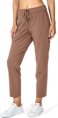 G Gradual Women's 7/8 Stretch Ankle Sweatpants with Deep Pockets are