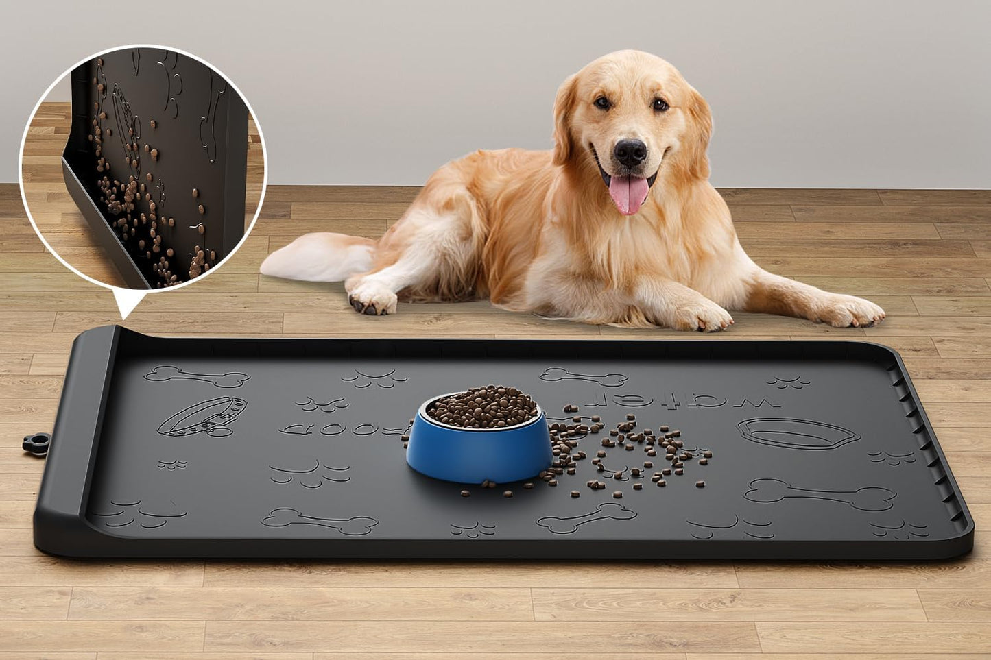 Silicone Dog Food Mat for Easy Cleanup and Spill Prevention