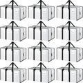 Extra Heavy Duty Large Moving Bags 12 Pack - Strong Zipper & Handles