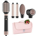 Dual Voltage Hot Air Styler Wrap - 6 in 1 Hair Dryer Brush - Travel