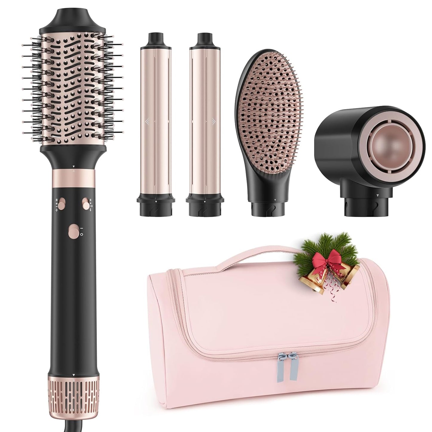 Dual Voltage Hot Air Styler Wrap - 6 in 1 Hair Dryer Brush