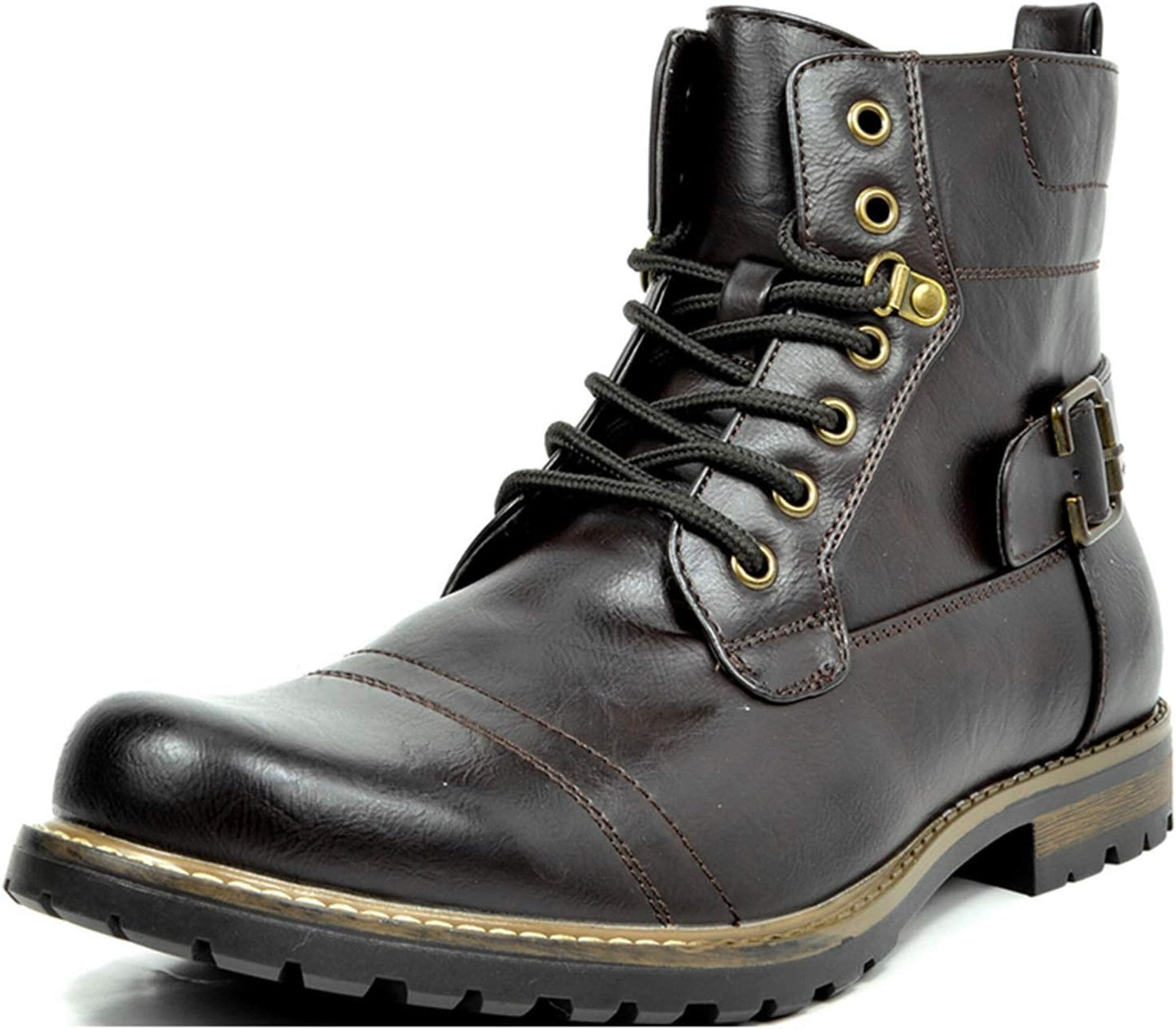 Bruno Marc Men's Motorcycle Combat Boots for Stylish Riders