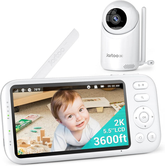 Crystal Clear 2K Video Baby Monitor - AI Cry Detect