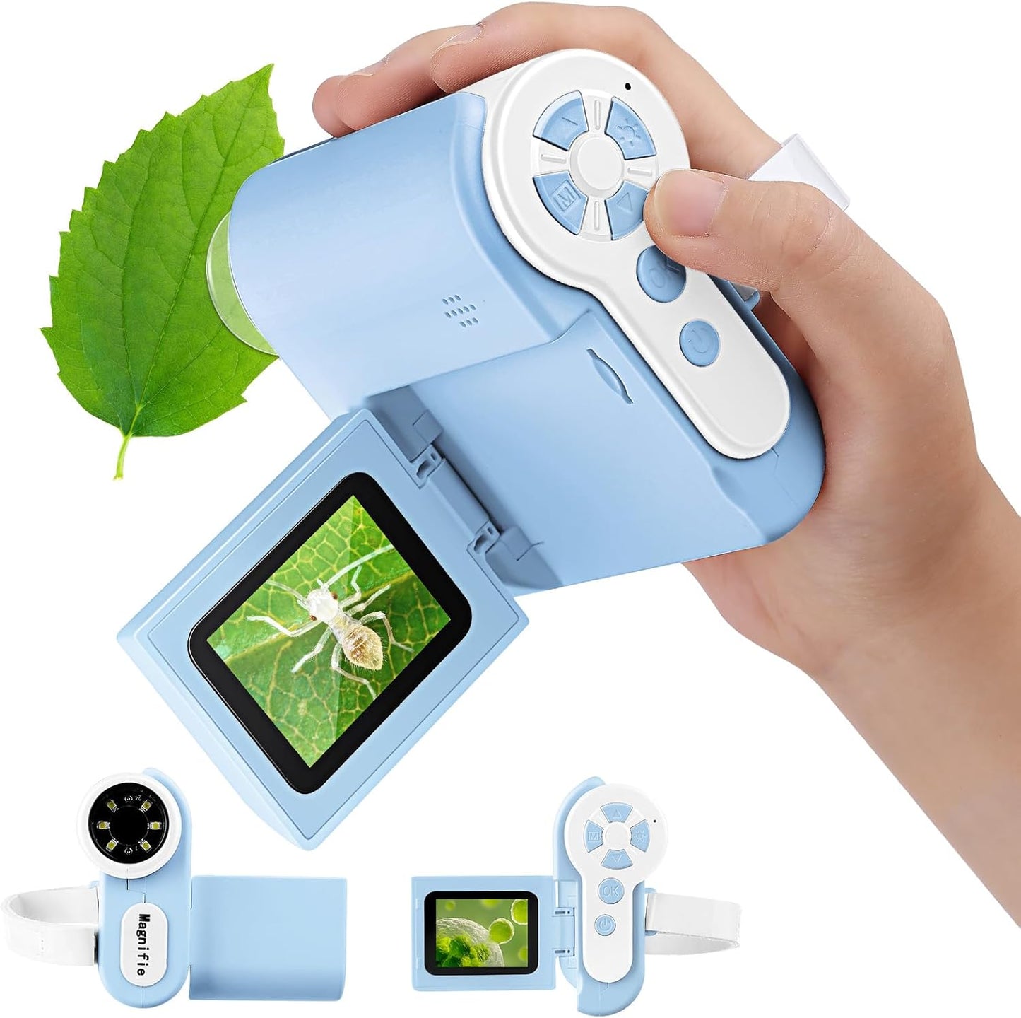 1000X Handheld Microscope for Kids with 4K Screen and Lights