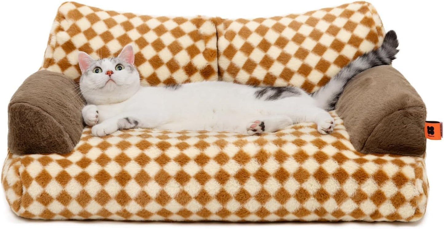 MEWOOFUN Cat Bed for Indoor Cats - Cozy and Washable Design