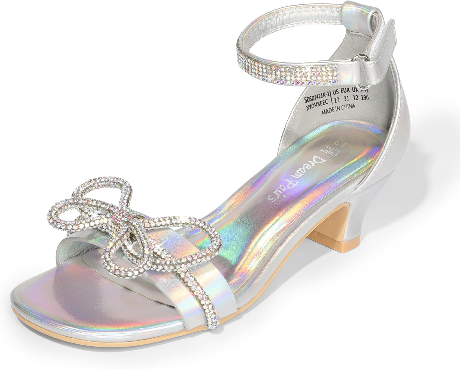 DREAM PAIRS Girls Sandals with Bow Flower Design for Comfort