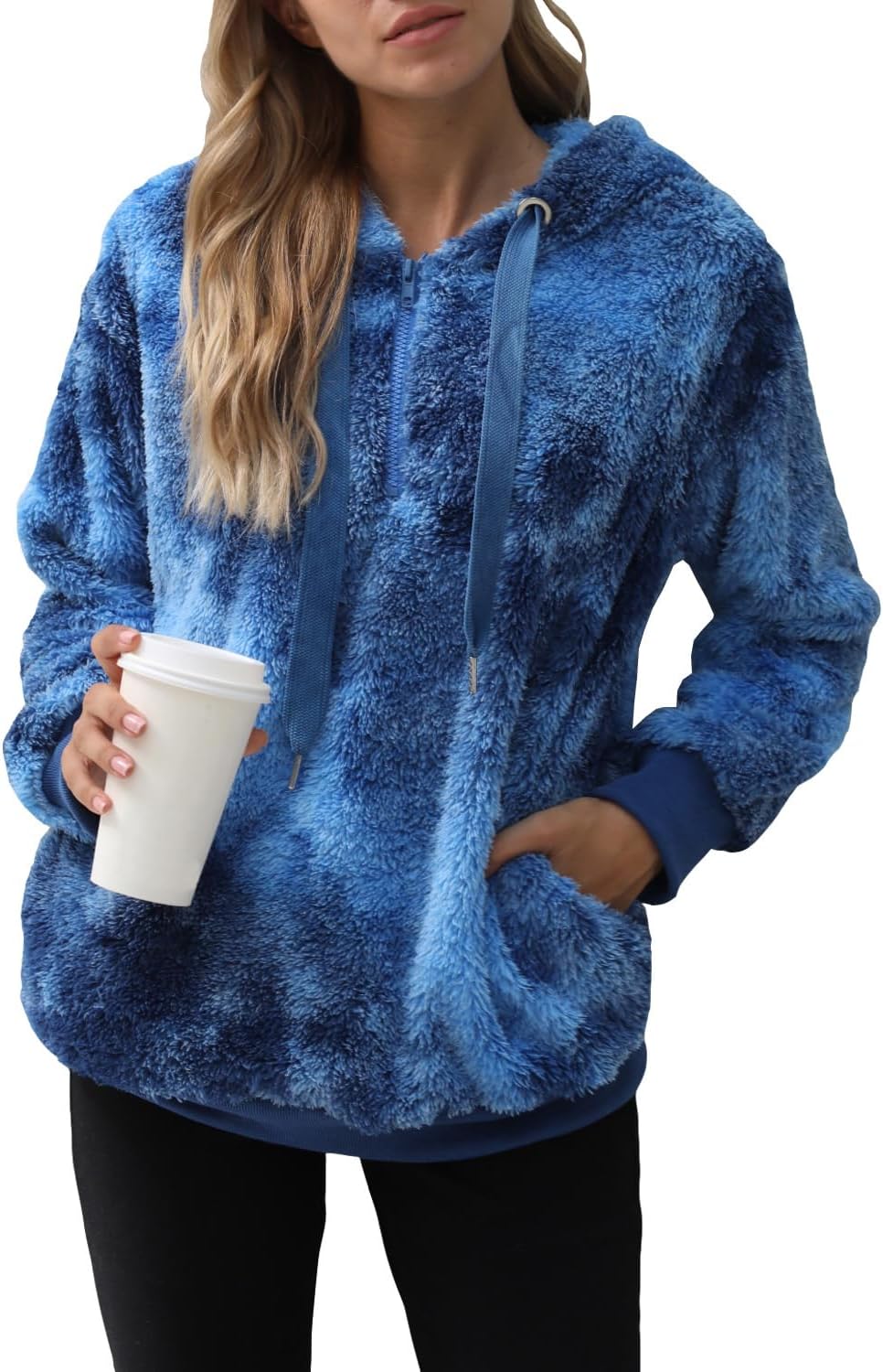 Yanekop Womens Oversized Hoodies Cozy Fleece Pullover Jacket