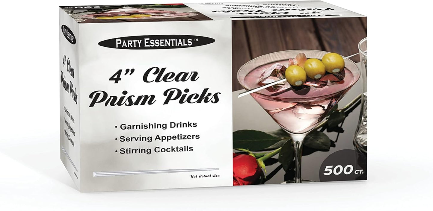 500 Clear Prism Picks: Keep Appetizers Stylishly Pinned!