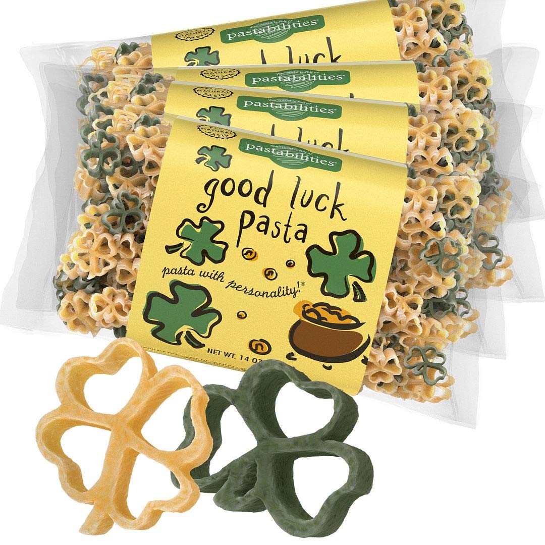 Fun Shaped Pasta for Kids - Good Luck Shamrocks for St Patrick's Day