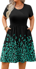 IN'VOLAND Plus Size Summer Dress - Comfortable Casual Midi Dress