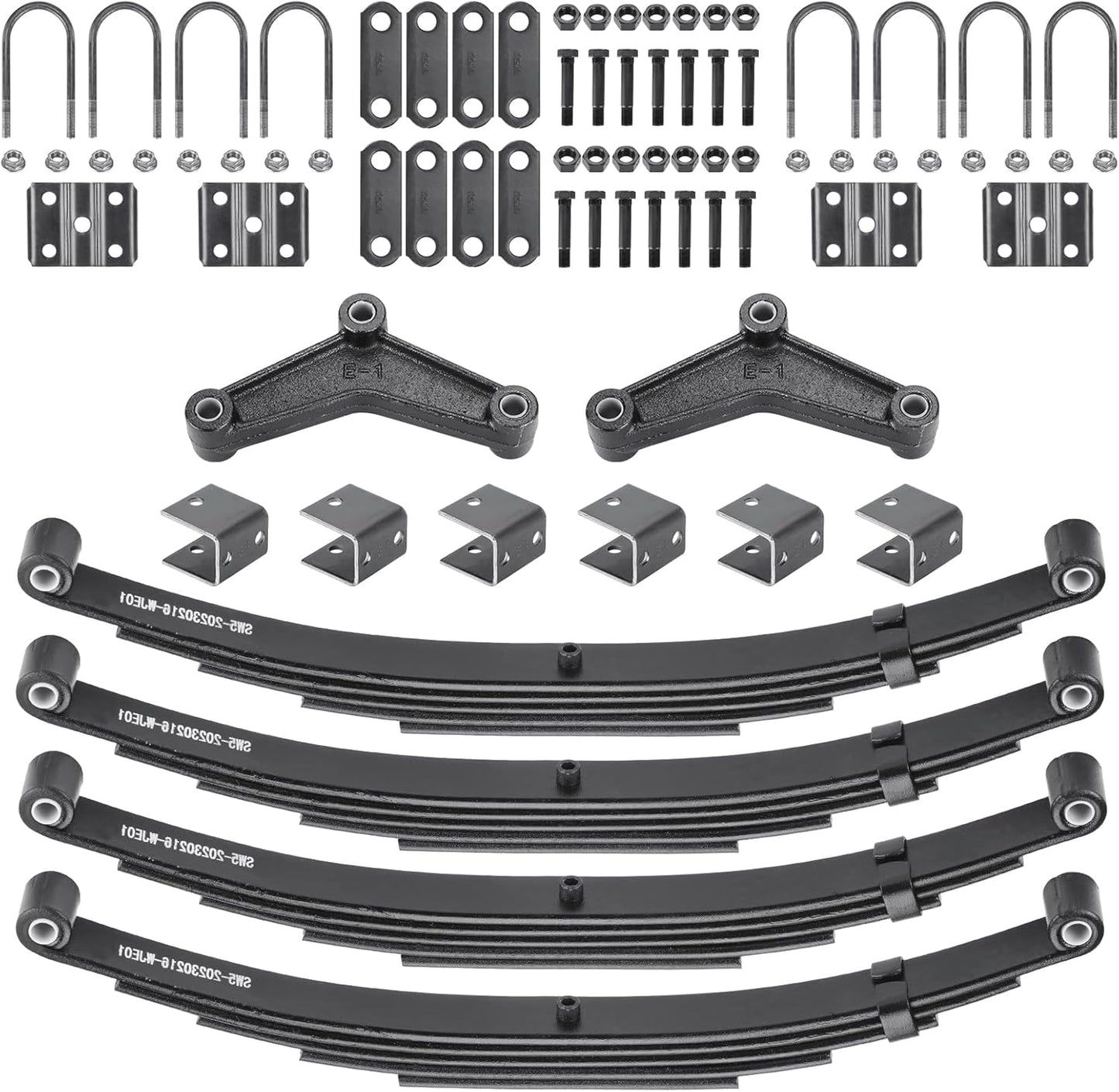 AEagle 5 Leaf Double Eye Spring Kit for Tandem Trailer Axles