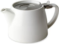 FORLIFE Stump Teapot with SLS Lid and Infuser, 18-Ounce White