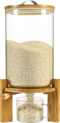 Rice Dispenser Rice Storage Container - Airtight 8L Glass Dispenser