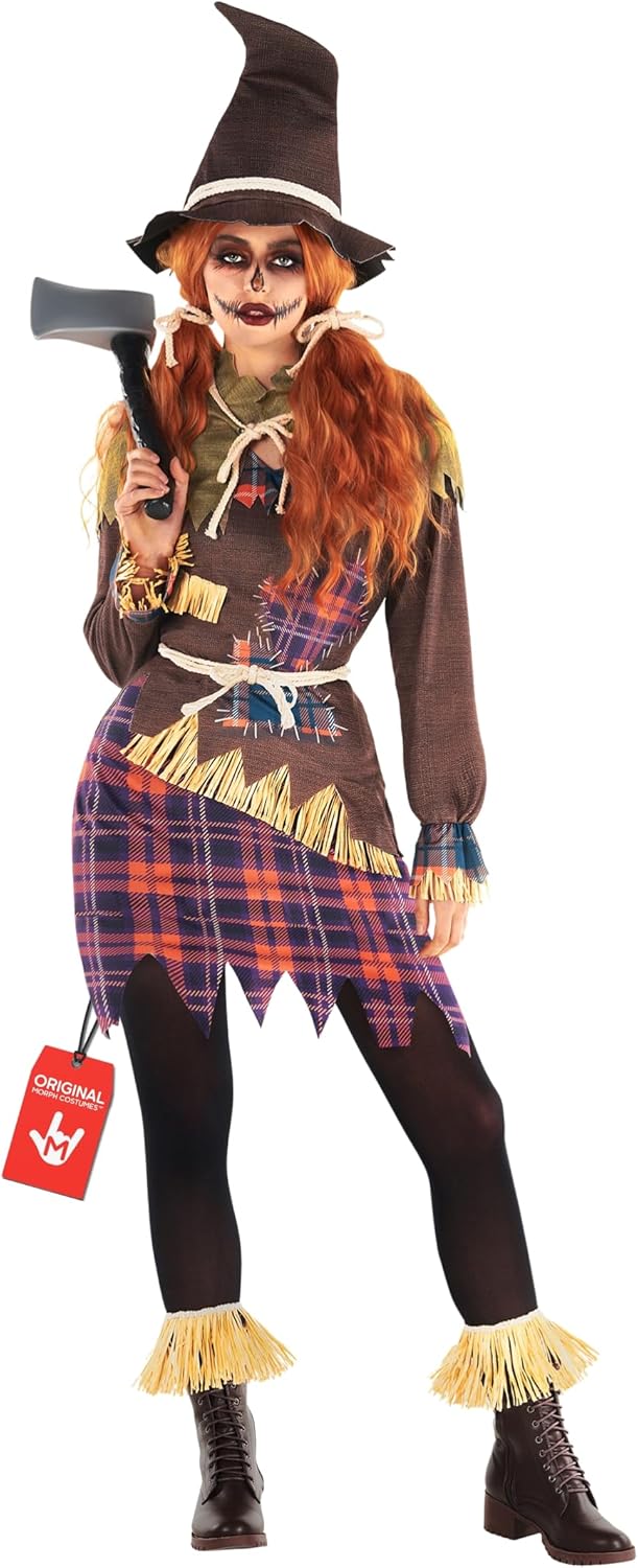 Charming Women's Scarecrow Costume for Halloween Celebrations