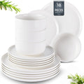 LERATIO Stoneware Dinnerware Set for 6 - Oven Safe Reactive Glaze