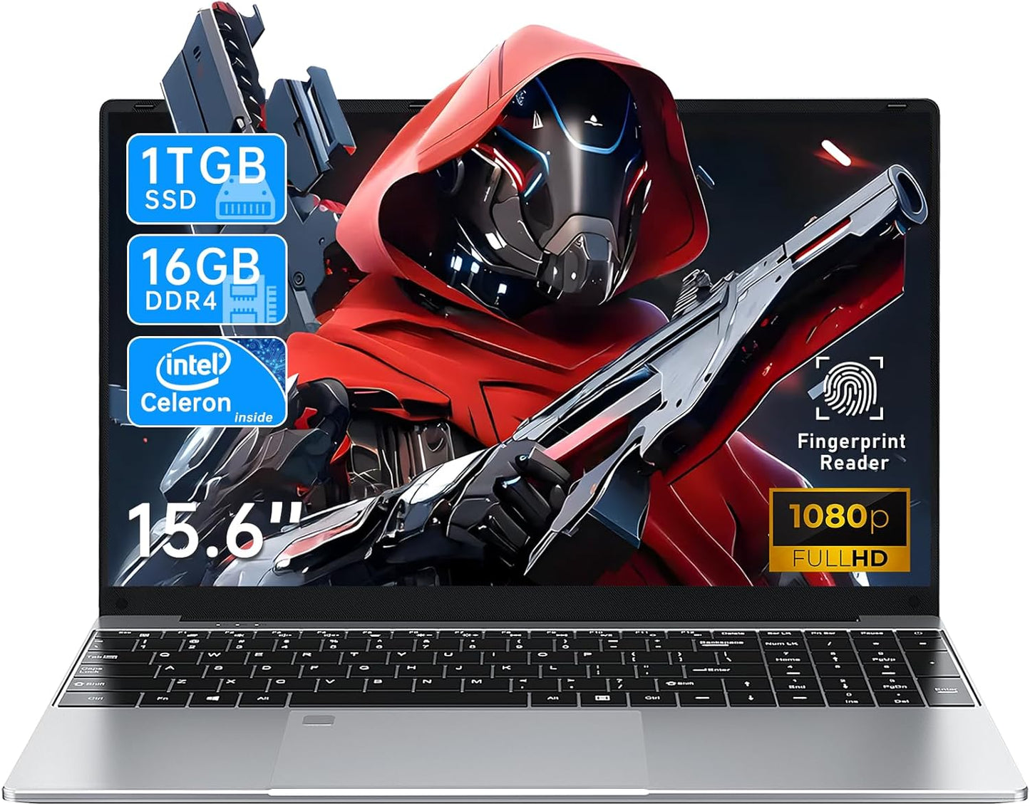 15.6 Inch Laptop with 16GB RAM and 1TB SSD for Efficient Use