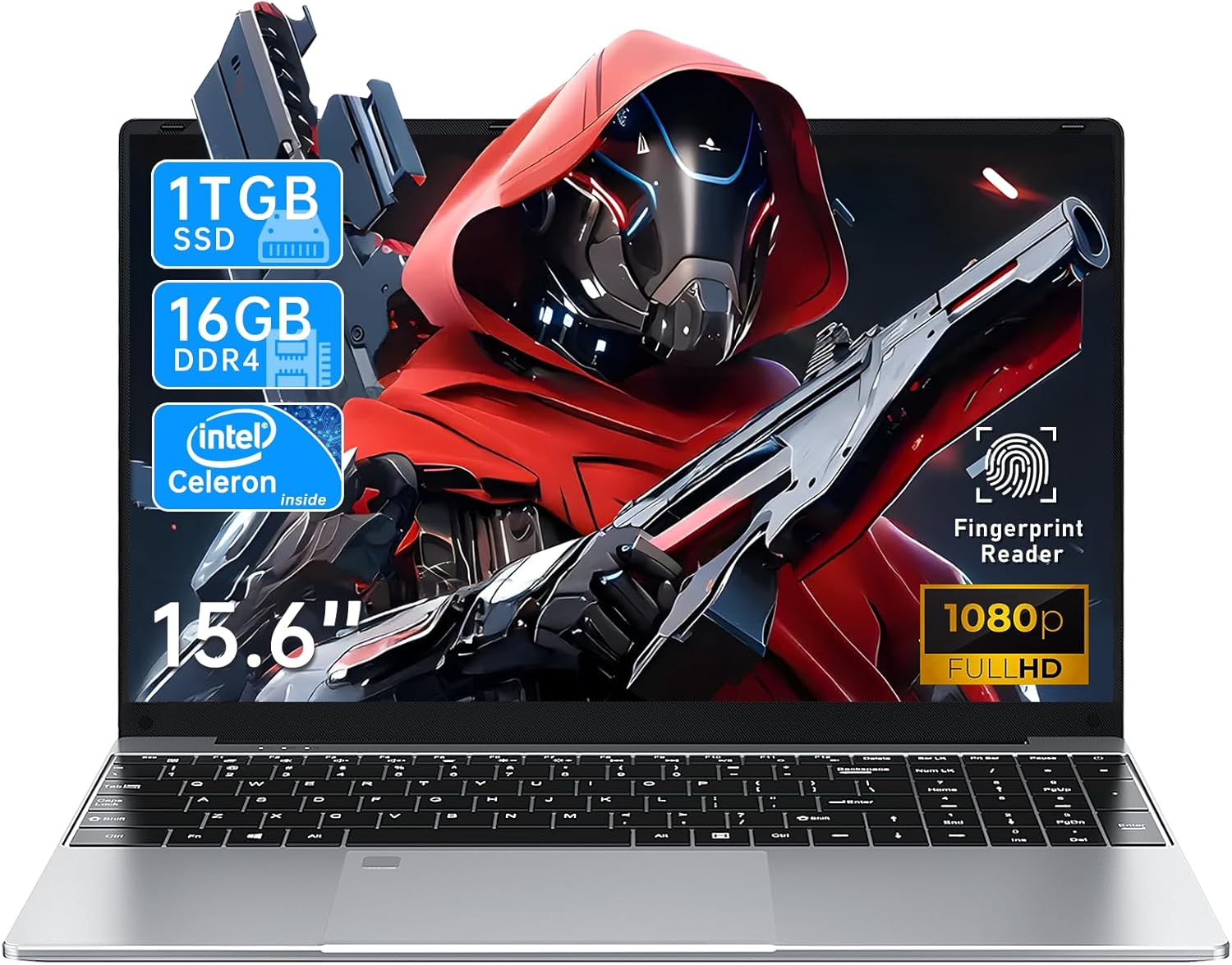 15.6 Inch Laptop with 16GB RAM and 1TB SSD for Efficient Use