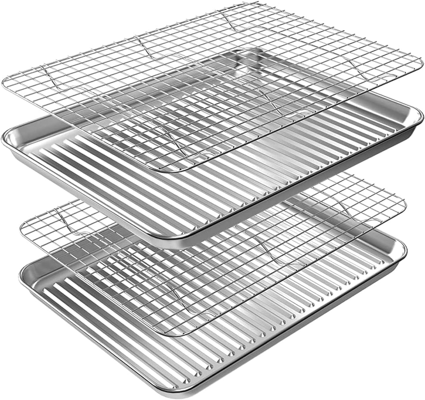 ROTTAY Baking Sheet Set with Cooling Racks for Perfect Baking