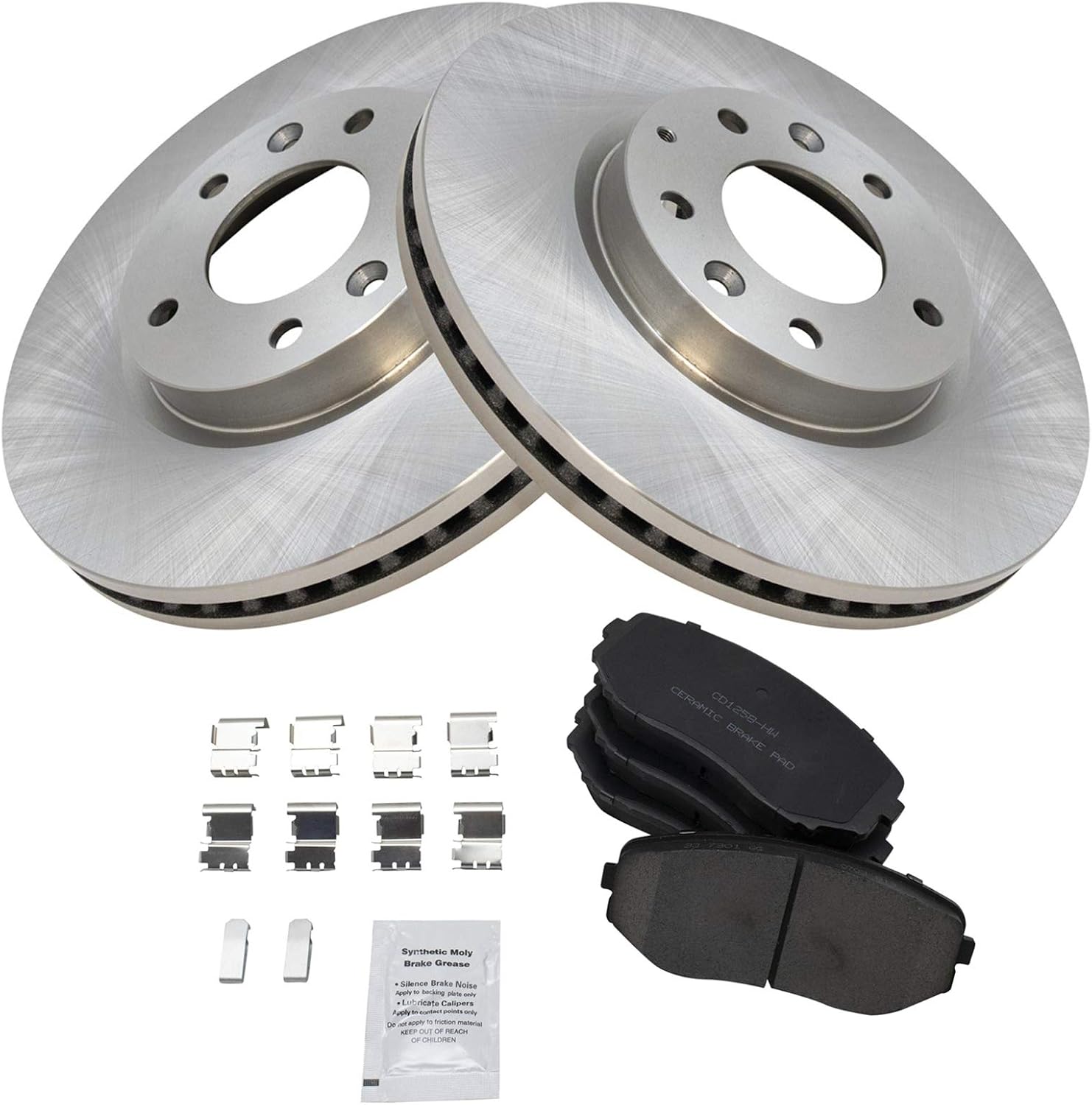 TRQ Front Brake Pad & Rotor Kit for 2007-2012 Mazda CX-7