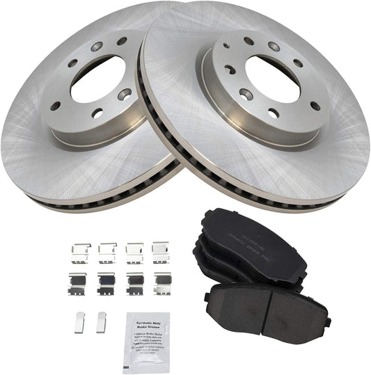 TRQ Front Brake Pad & Rotor Kit for 2007-2012 Mazda CX-7