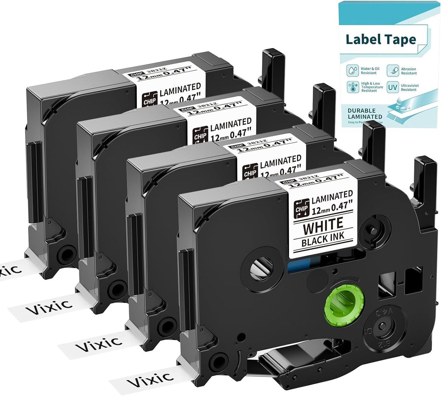 Organize Effortlessly with 12mm Laminated White BZ TZ Tape