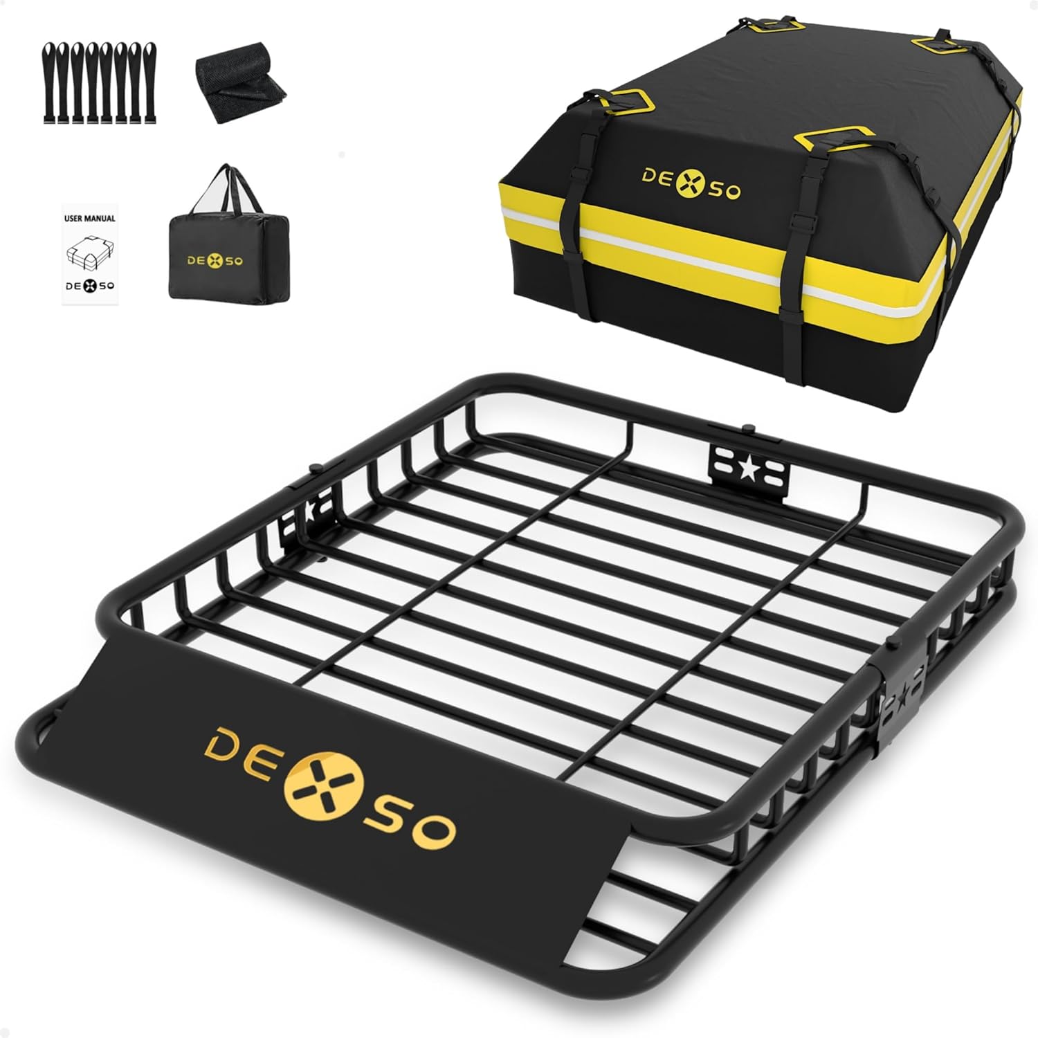 46in x 36in Universal Roof Rack Basket for SUVs and Trucks