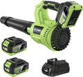 Leaf Blower Cordless 650 CFM 150 MPH - Lightweight 2-Battery Kit