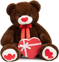 HollyHOME Big Teddy Bear 36 in Chocolate Plush - Hug-Friendly Gift