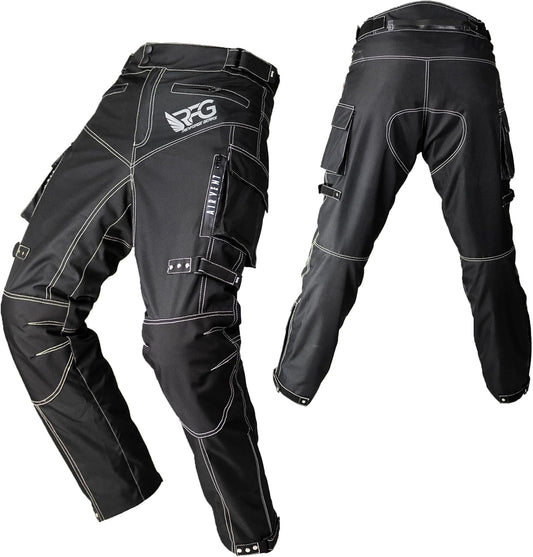 RFG Motorcycle Pants Waterproof Cordura Fabric with Armor Zippers