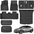 Weize Floor Mats for Tesla Model Y Juniper 2025 2026 - 9 PCS Full Set