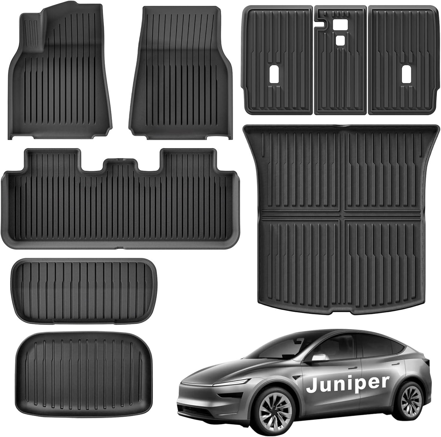 Weize Floor Mats for Tesla Model Y Juniper 2025 2026 Full Set