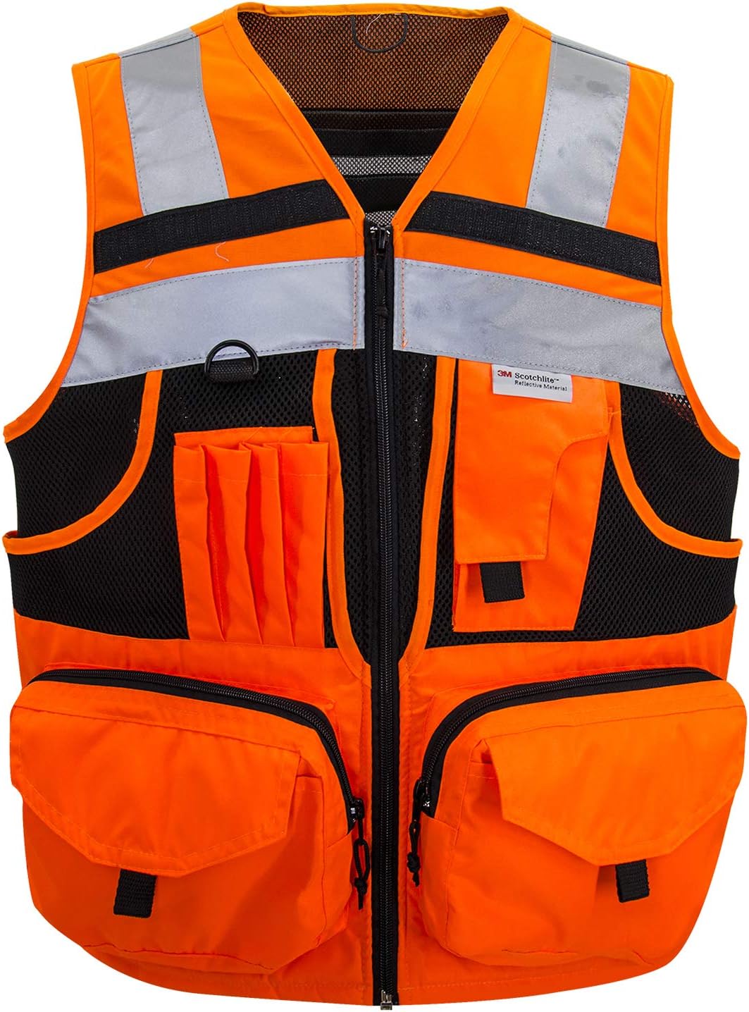 High Visibility Safety Vest with 10 Pockets for Men and Women
