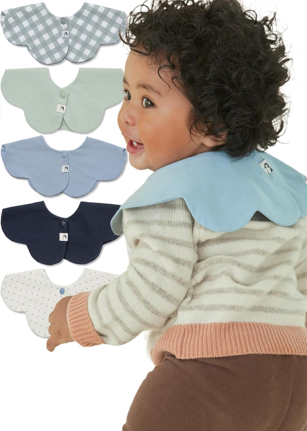 Konny Baby Bibs 5-Pack: Soft, Absorbent Bandana for Babies