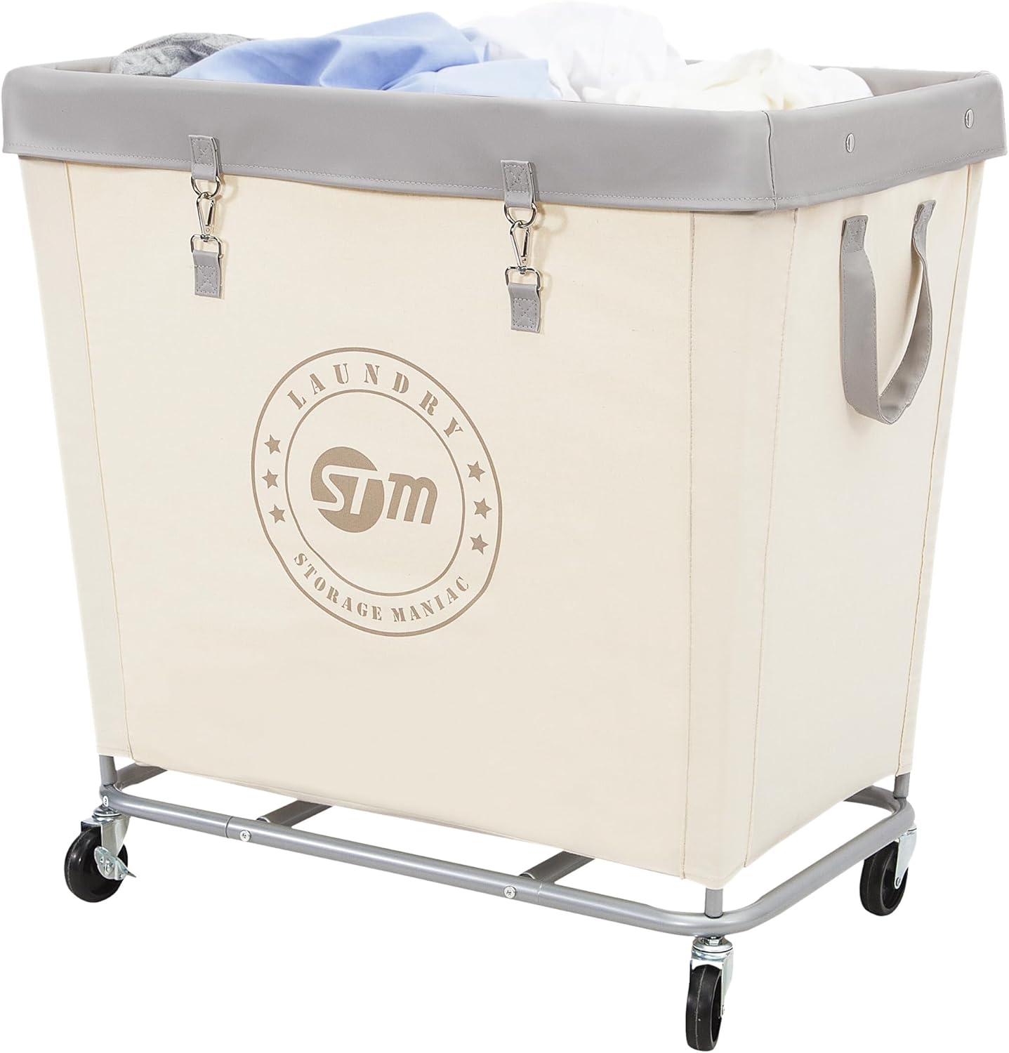 Commercial Laundry Hamper with Heavy Duty Steel Frame for Home