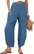 Womens Wide Leg Palazzo Capri Pants - High Waisted Summer Comfort