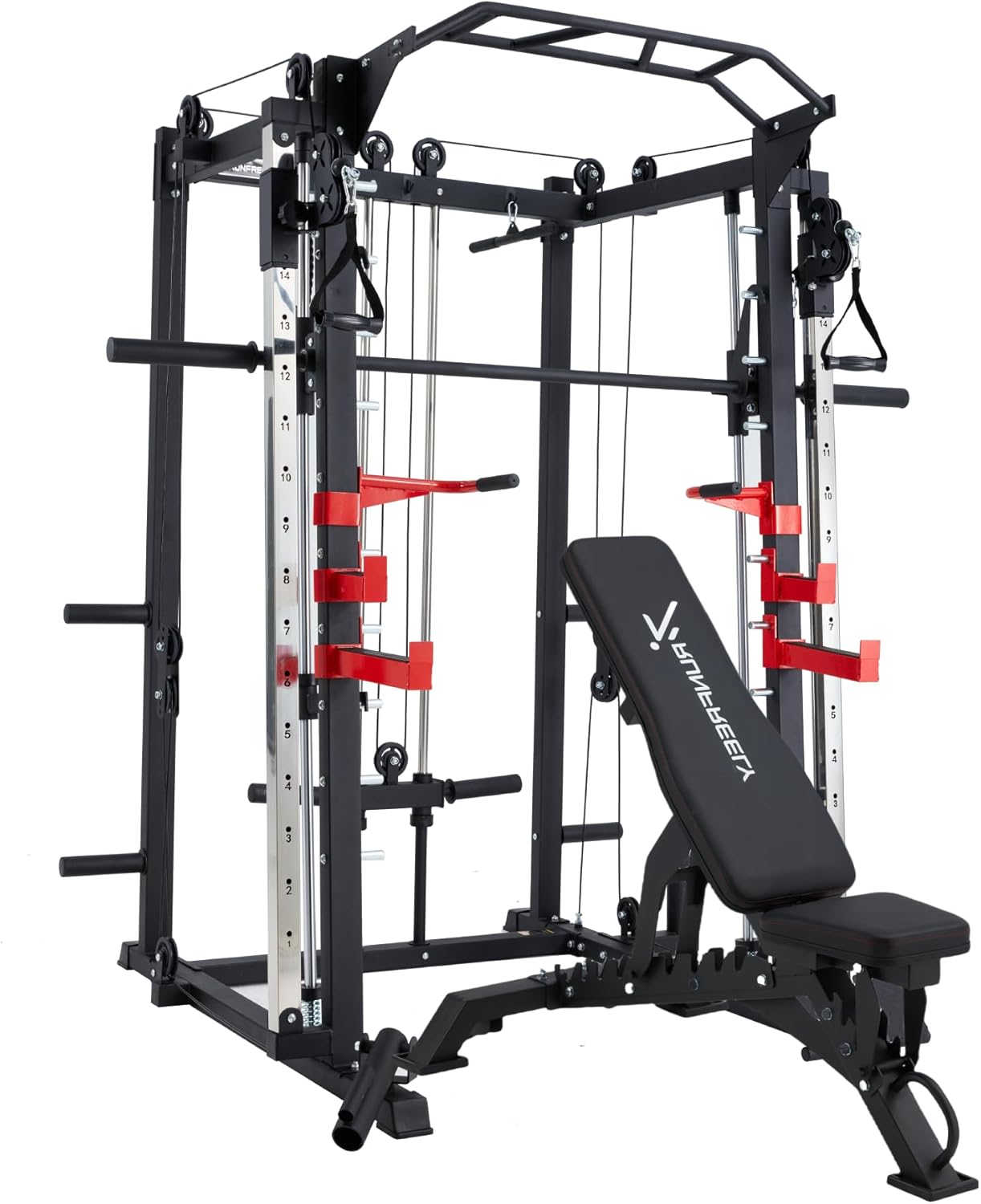 Power Rack for Home Gym with Cable Crossover for Full-Body Workout