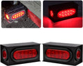 Steel Trailer Lights Boxes Kit with 6in Oval Tail Lights - Welded
