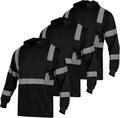 VENDACE Safety Reflective Long Sleeve Hi Vis T Shirt with Hood - Class