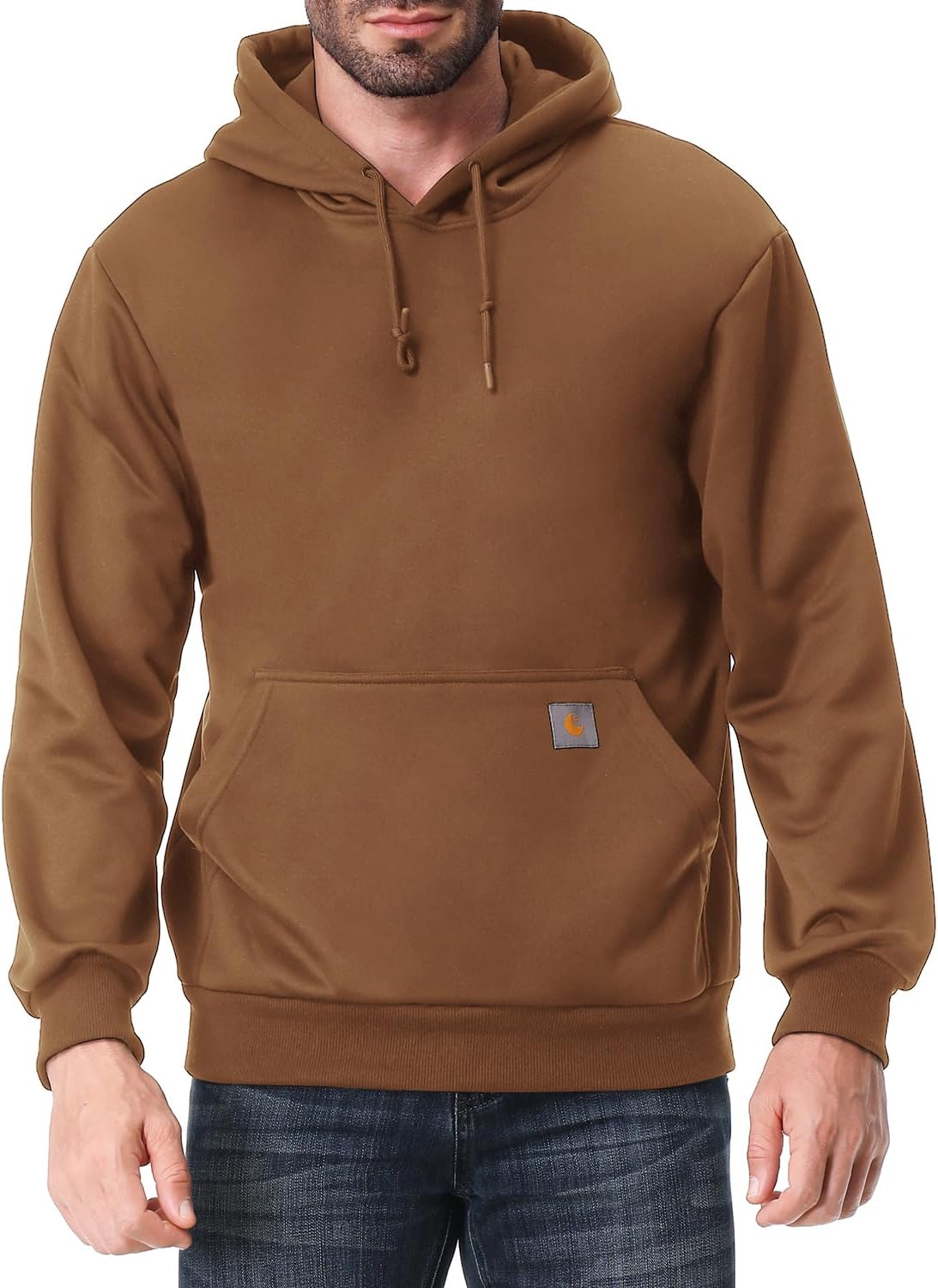 Men's Relaxed Fit Fleece-Lined Pullover Hooded Sweatshirt