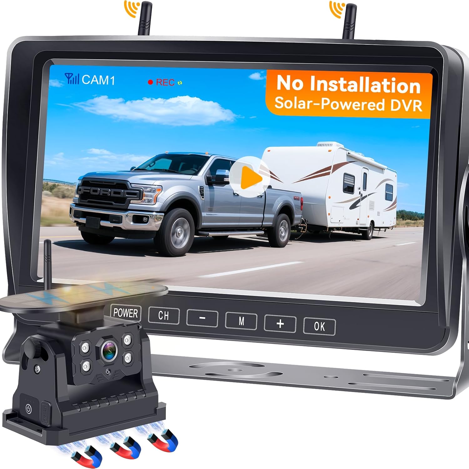 Wireless Backup Camera for RV with 7-Inch Monitor System
