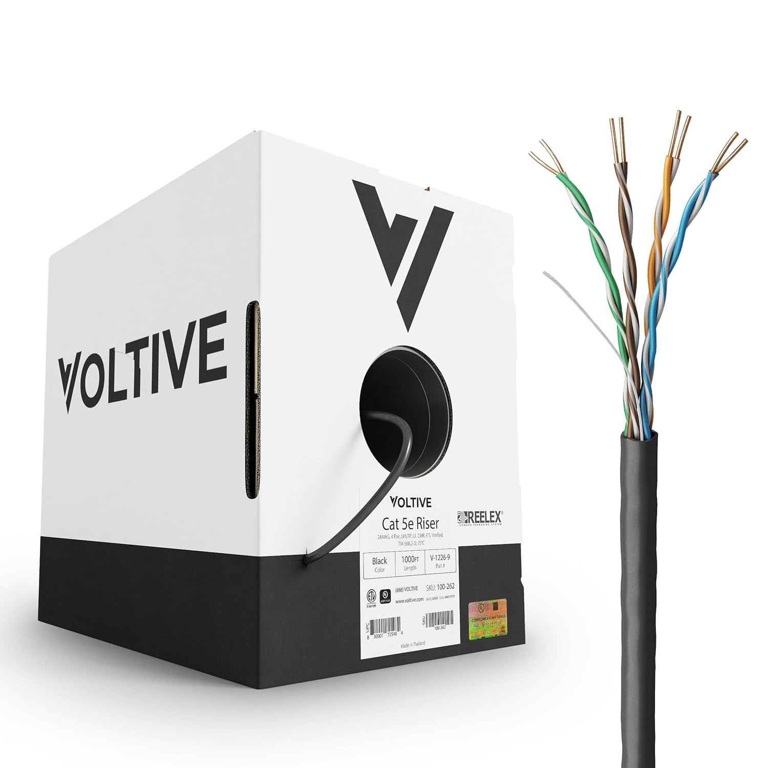 Voltive Cat5e Riser 1000ft Solid Copper Ethernet Cable Review