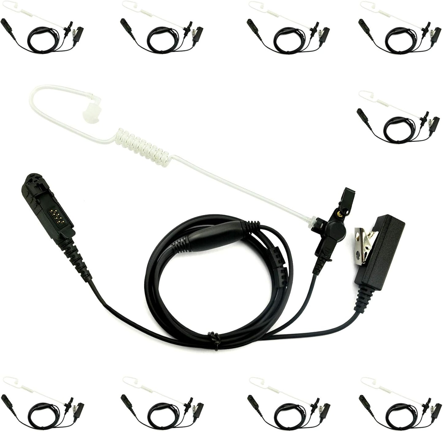PROMAXPOWER 10-Pack FBI Covert Acoustic Earpiece for Motorola