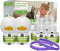 Cat Calming Diffuser Plug in Kit - 2 Diffusers 6 Refills + 2 Collars
