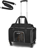 Top-Expandable Pet Carrier with Wheels 18x13x9.5 in - Airline Approved